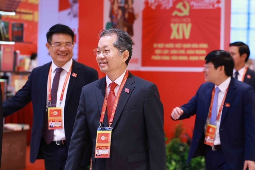 Ủy viên Trung ương Đảng, Chánh án Tòa án nhân dân tối cao Nguyễn Văn Quảng và Viện trưởng VKSND tối cao Nguyễn Huy Tiến tới dự phiên trù bị. Ảnh: TTXVN