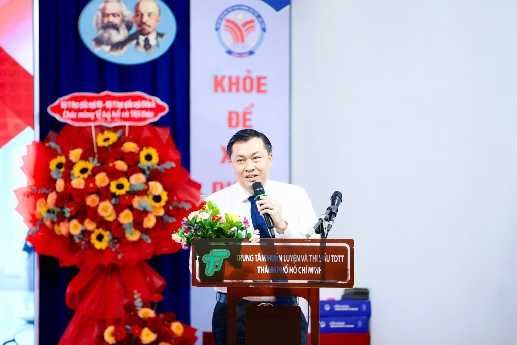 TS Cao Văn Chóng, Phó Giám đốc Sở Văn hóa và Thể thao TP Hồ Chí Minh phát biểu tại sự kiện.