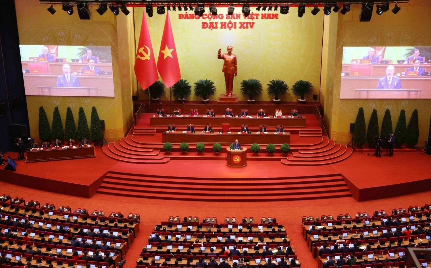 Quang cảnh phiên khai mạc Đại hội XIV của Đảng. Ảnh: TTXVN