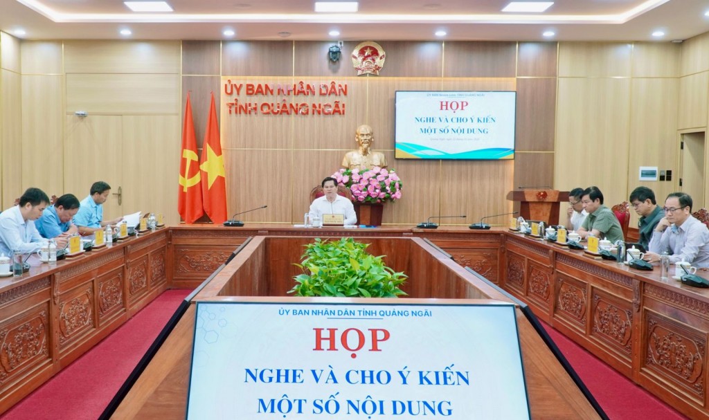 Quang cảnh tại cuộc họp (Ảnh: quangngai.gov.vn)