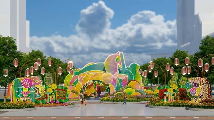 Hình ảnh “chín hồng mao” mang ý nghĩa viên mãn, cát tường, được thể hiện qua sự phối hợp linh hoạt giữa gam màu nóng – lạnh cùng hiệu ứng sơn chuyển màu, tạo cảm giác biến đổi theo từng góc nhìn của du khách