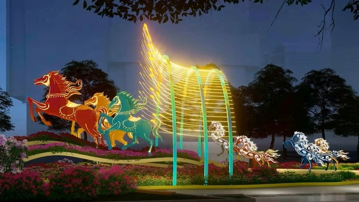 Công nghệ Mapping lần đầu tiên được ứng dụng tại Đường hoa, cho phép trình chiếu hình ảnh trực tiếp lên bề mặt linh vật có cấu trúc phức tạp