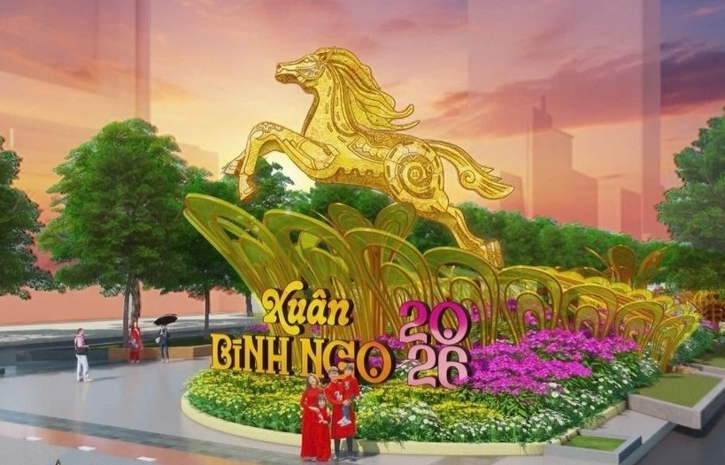 Đường hoa Nguyễn Huệ Tết 2026 mang chủ đề “Xuân hội tụ - Vững bước vươn mình