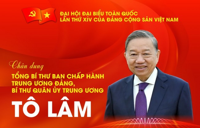 Chân dung đồng chí Tổng Bí thư Đảng Cộng sản Việt Nam Tô Lâm