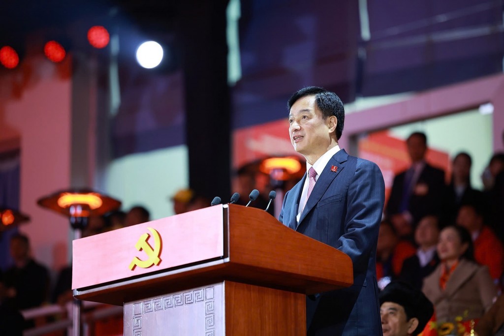 Đồng chí Nguyễn Duy Ngọc - Ủy viên Bộ Chính trị, Bí thư Thành ủy Hà Nội phát biểu tại chương trình (Ảnh: TTXVN) Đồng chí Nguyễn Duy Ngọc - Ủy viên Bộ Chính trị, Bí thư Thành ủy Hà Nội phát biểu tại chương trình (Ảnh: TTXVN)