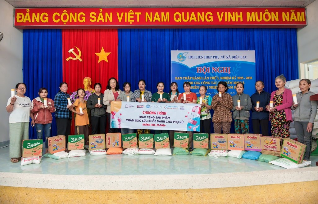 Nu Skin Việt Nam tặng 4.500 sản phẩm chăm sóc sức khoẻ cho phụ nữ có hoàn cảnh khó khăn sau bão lũ