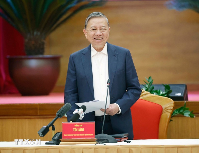 Tổng Bí thư Tô Lâm phát biểu. (Ảnh: Thống Nhất/TTXVN) Tổng Bí thư Tô Lâm phát biểu. (Ảnh: Thống Nhất/TTXVN)