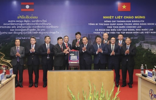 Tổng Bí thư, Chủ tịch nước CHDCND Lào thăm EVN, thúc đẩy hợp tác năng lượng Việt Nam - Lào