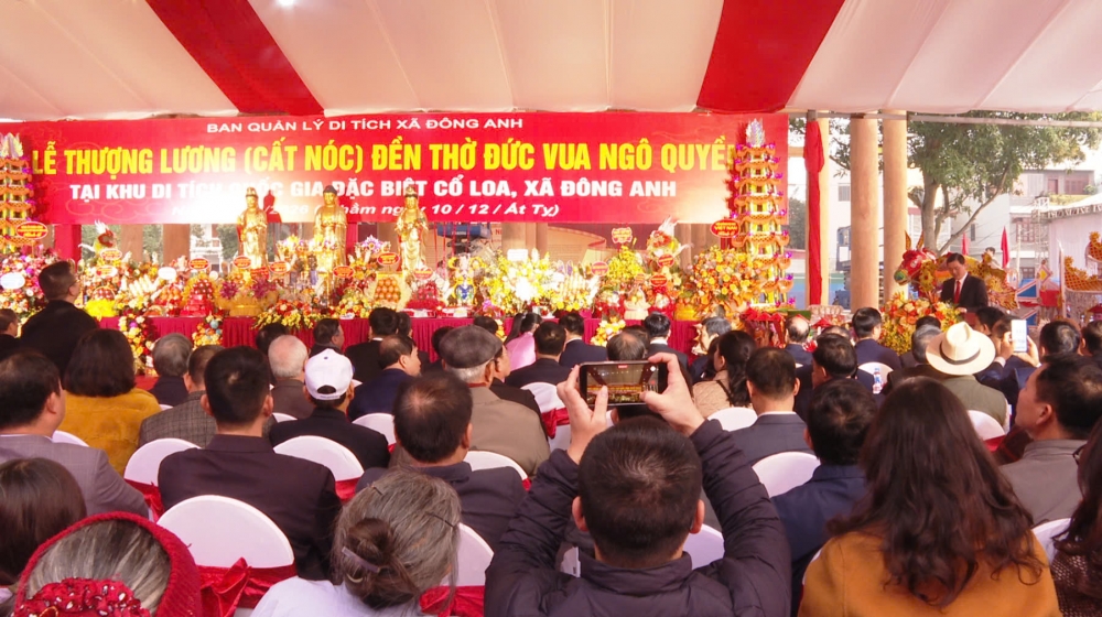 Đông Anh: Trang trọng Lễ Thượng lương công trình Đền thờ Đức vua Ngô Quyền