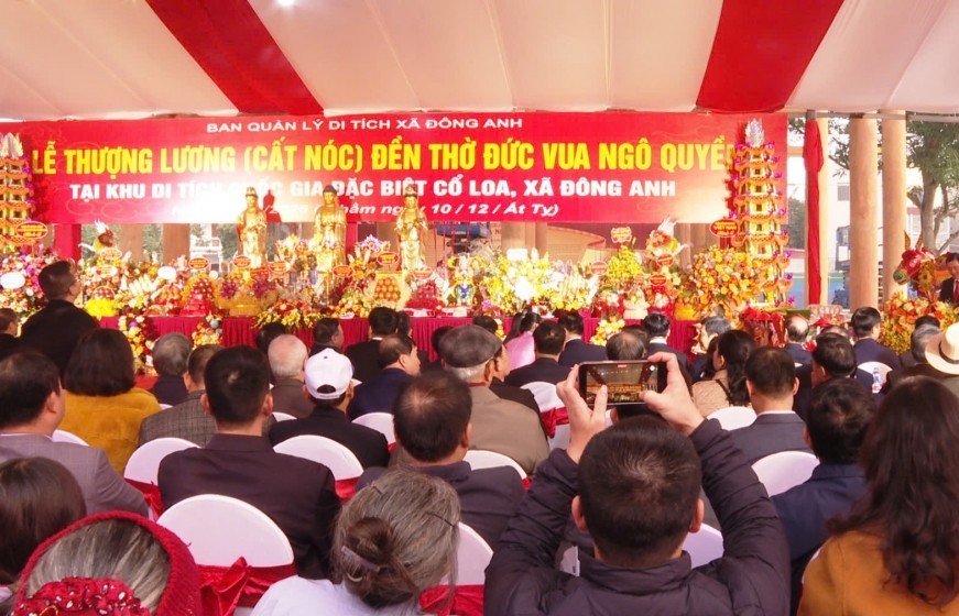 Đông Anh: Trang trọng Lễ Thượng lương công trình Đền thờ Đức vua Ngô Quyền