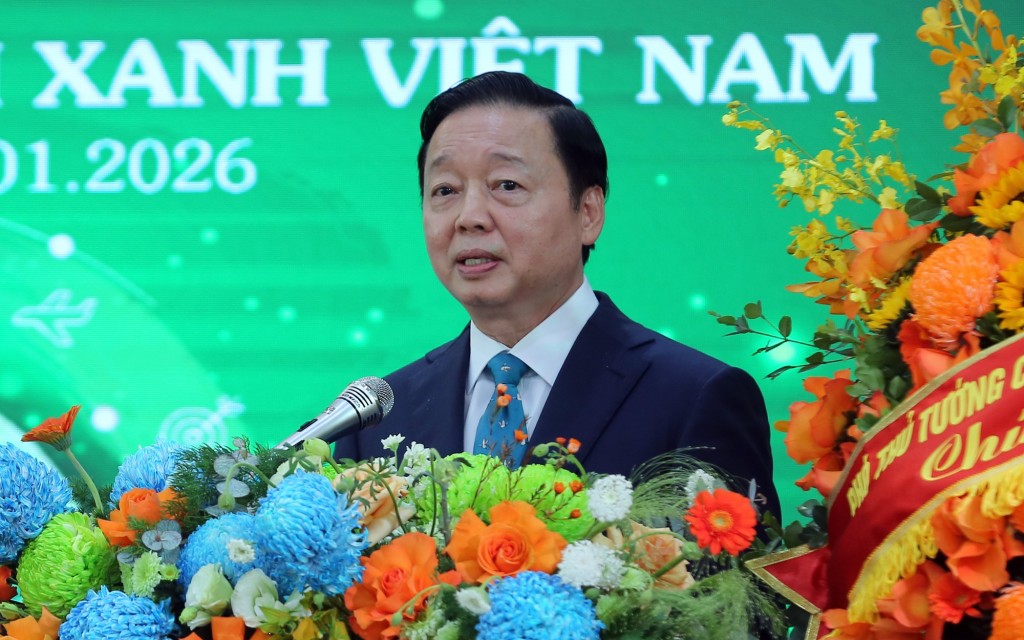 Phó Thủ tướng Trần Hồng Hà dự Đại hội đại biểu lần thứ I, nhiệm kỳ 2026-2030, của Hiệp hội Chuyển đổi xanh Việt Nam (VGA) - Ảnh: VGP/Minh Khôi