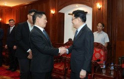 Phó Thủ tướng Hồ Đức Phớc tiếp Ngài Vương Thụy Kiệt, nguyên Phó Thủ tướng Singapore