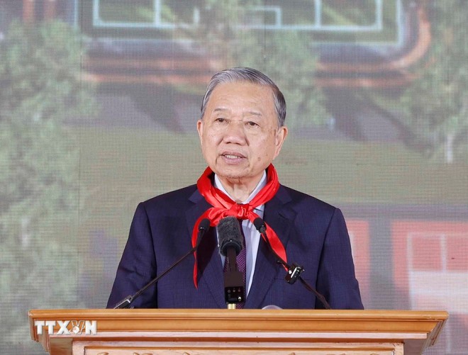 Tổng Bí thư Tô Lâm phát biểu. (Ảnh: Thống Nhất/TTXVN) Tổng Bí thư Tô Lâm phát biểu. (Ảnh: Thống Nhất/TTXVN)