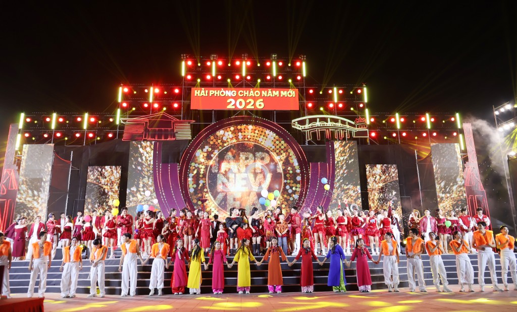 Chương trình nghệ thuật chào đón năm mới 2026 tại Quảng trường Trung tâm Văn hóa Xứ Đông, TP Hải Phòng Chương trình nghệ thuật chào đón năm mới 2026 tại Quảng trường Trung tâm Văn hóa Xứ Đông, TP Hải Phòng
