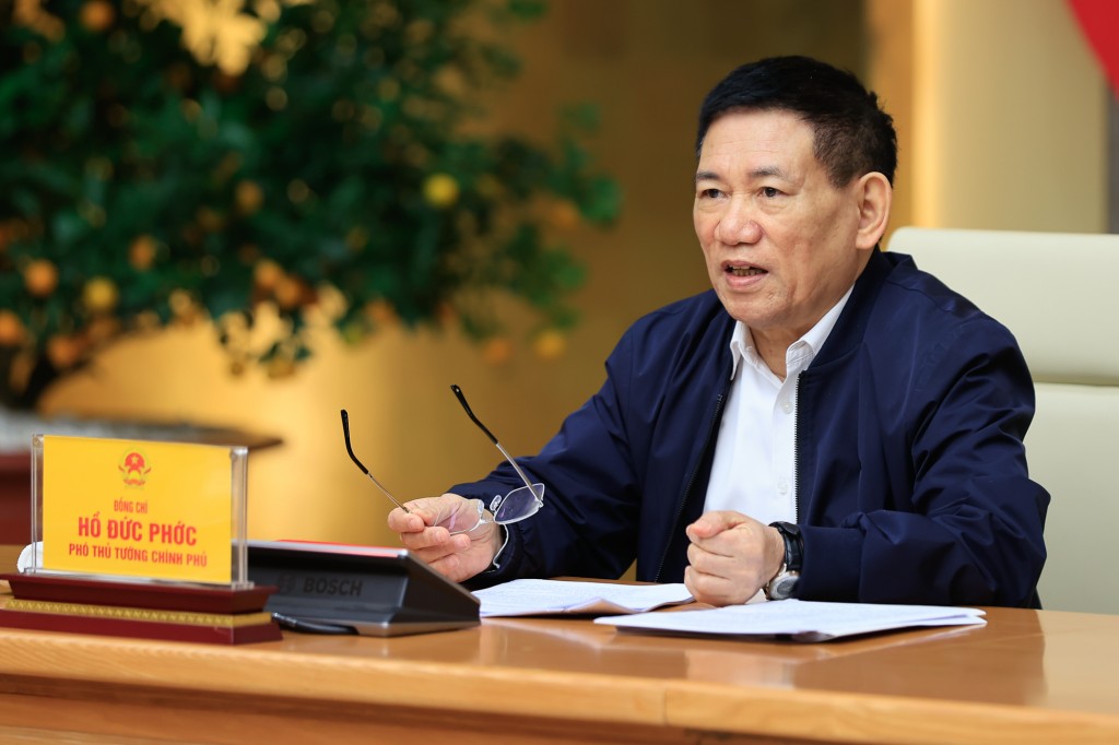 Phó Thủ tướng Hồ Đức Phớc phát biểu tại phiên họp - Ảnh: VGP/Nhật Bắc