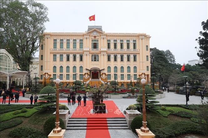 Trụ sở làm việc Cơ quan Chủ tịch nước tại số 2 Lê Thạch. Ảnh: TTXVN Trụ sở làm việc Cơ quan Chủ tịch nước tại số 2 Lê Thạch. Ảnh: TTXVN