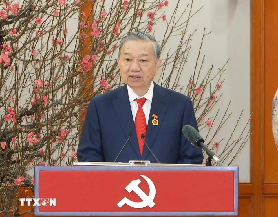 Tổng Bí thư Tô Lâm phát biểu. Ảnh: TTXVN
