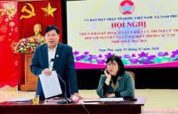 Lấy ý kiến cử tri đối với người ứng cử đại biểu HĐND