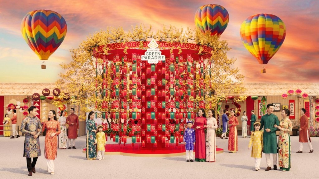 Nhiều góc check-in “ăn hình cực mạnh” đã hé lộ tại Green Paradise Tet Fest