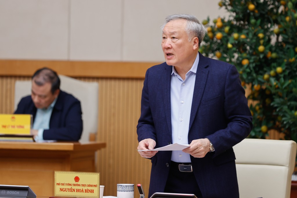 Phó Thủ tướng Thường trực Chính phủ Nguyễn Hòa Bình phát biểu - Ảnh: VGP/Nhật Bắc