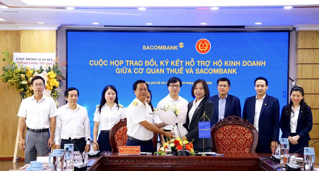 SACOMBANK ký kết hợp tác với thuế tp.hcm hỗ trợ hộ kinh doanh chuyển