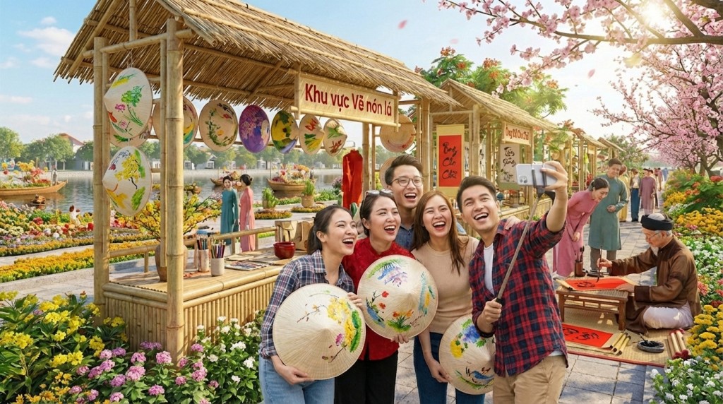 Khu vực trải nghiệm các trò chơi dân gian mang đến không khí vui tươi, hào hứng, bồi đắp ký ức tươi đẹp cho du khách mọi lứa tuổi (Ảnh phối cảnh minh họa)