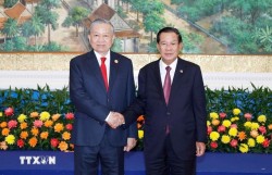 Tổng Bí thư Tô Lâm hội kiến ông Samdech Techo Hun Sen