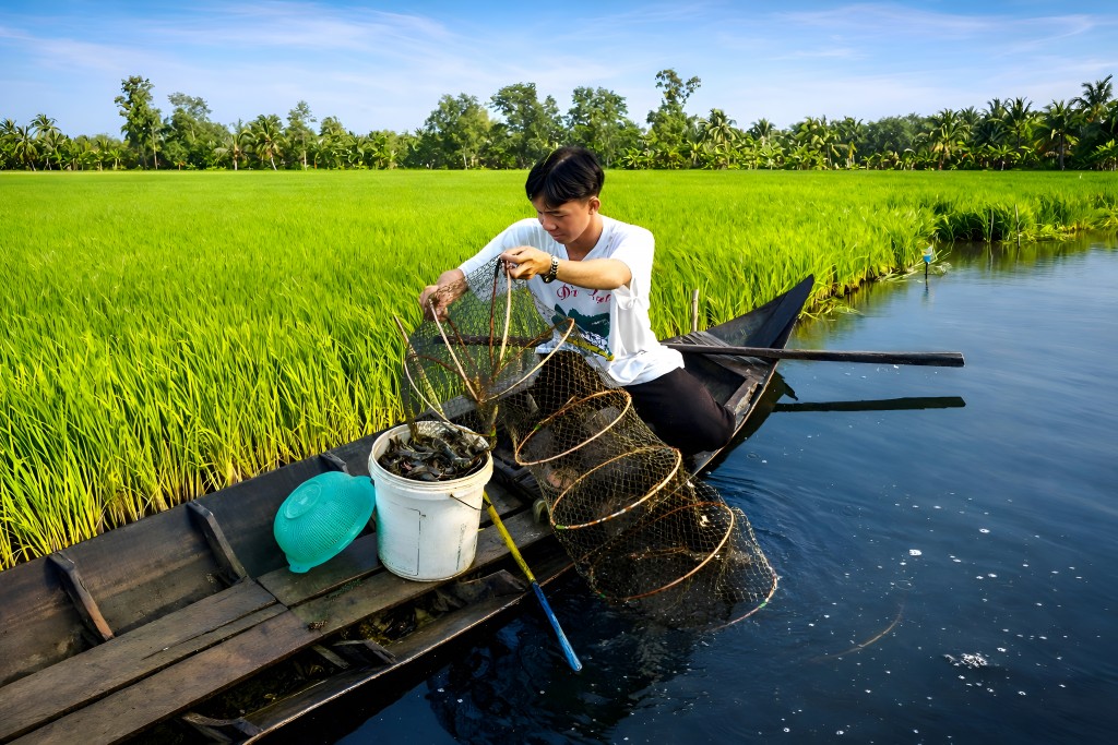 Mô hình tôm - lúa, tôm - rừng tiếp tục được nhân rộng, phù hợp điều kiện sinh thái và tập quán canh tác của người dân Cà Mau Mô hình tôm - lúa, tôm - rừng tiếp tục được nhân rộng, phù hợp điều kiện sinh thái và tập quán canh tác của người dân Cà Mau