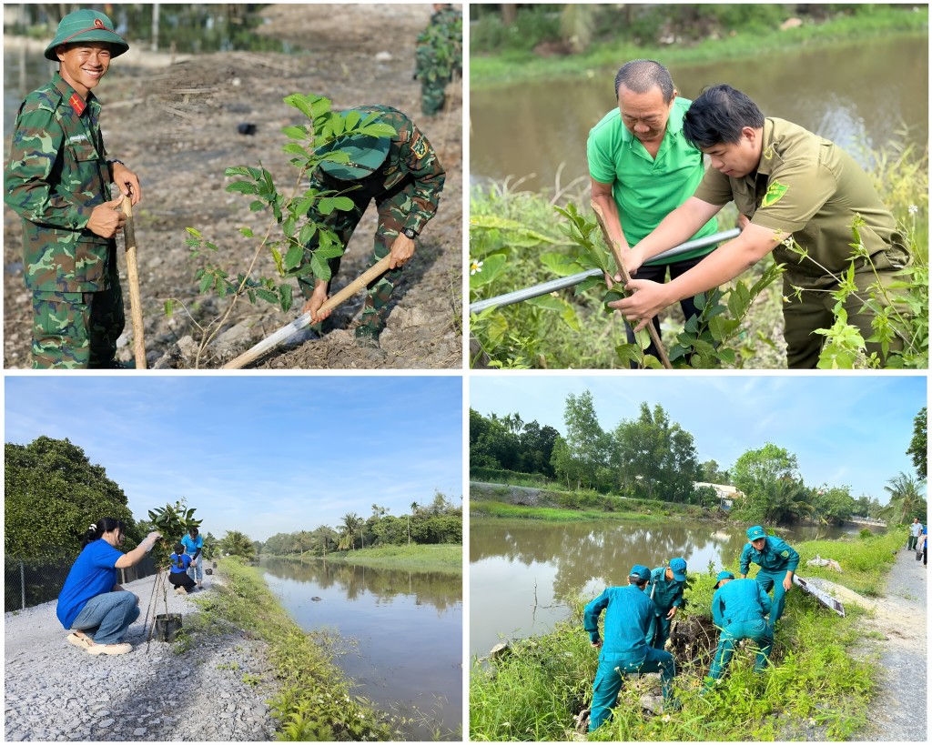 Đổi mới diện mạo nhờ mô hình “Trồng cây xanh - phủ xanh kênh rạch” của Ủy ban MTTQ Việt Nam phường Thuận An