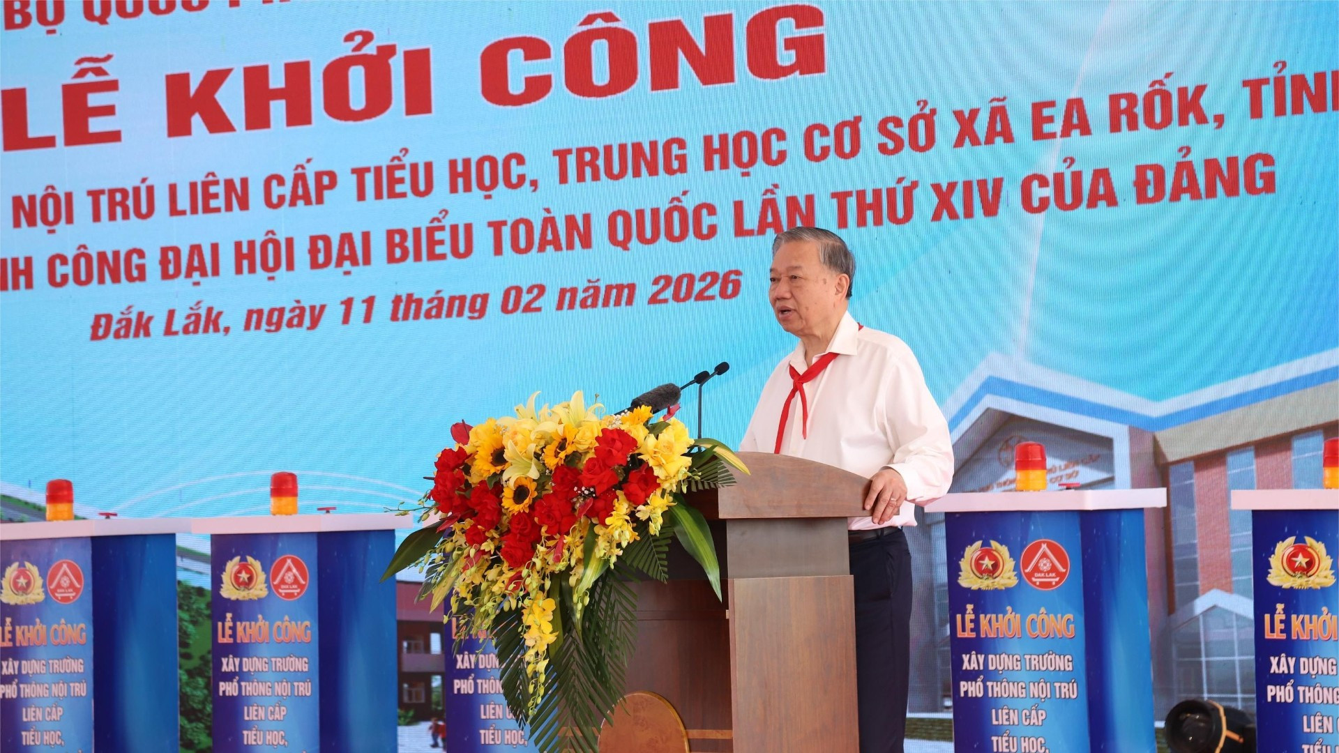 Tổng Bí thư Tô Lâm dự Lễ khởi công Trường phổ thông nội trú liên cấp xã Ea Rốk, Đắk Lắk