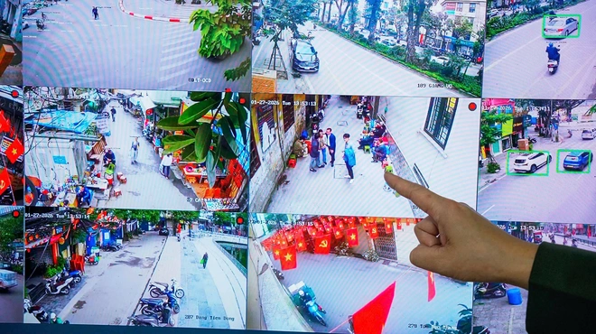 Camera an ninh trật tự giữ bình yên cho Thủ đô trong ngày Tết