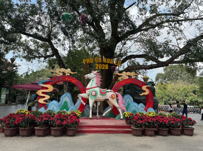 Tết Nguyên đán 2026 về tại Phố cổ Hoa Lư (Ảnh: Trà My)