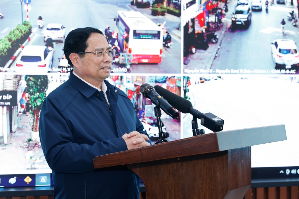 Thủ tướng Phạm Minh Chính chúc Tết và giao nhiệm vụ cho lực lượng cảnh sát giao thông - Ảnh: VGP/Nhật Bắc Thủ tướng Phạm Minh Chính chúc Tết và giao nhiệm vụ cho lực lượng cảnh sát giao thông - Ảnh: VGP/Nhật Bắc