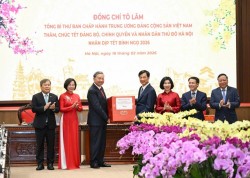 Tổng Bí thư Tô Lâm thăm, chúc Tết Đảng bộ, chính quyền, nhân dân Thủ đô Hà Nội