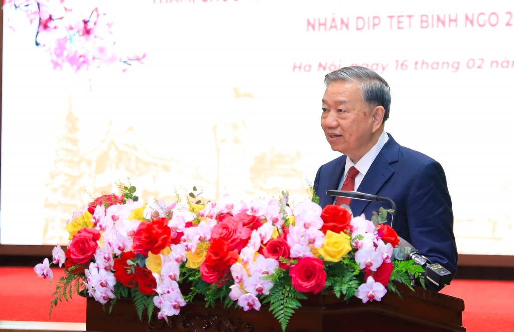 Tổng Bí thư Tô Lâm thăm, chúc Tết Đảng bộ, chính quyền, nhân dân Thủ đô Hà Nội