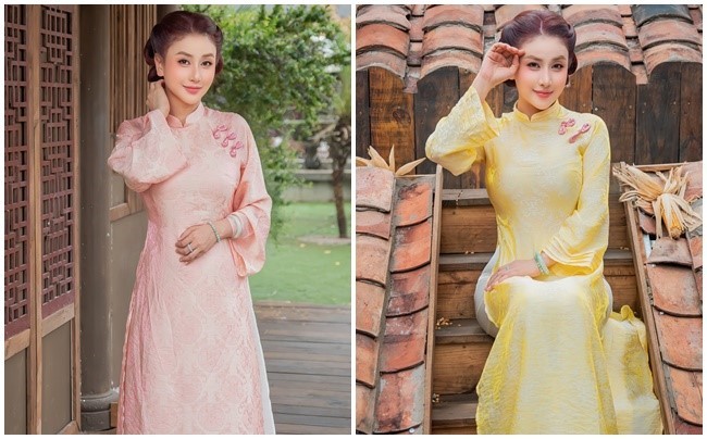 Diễn viên Hà Minh Ngọc nổi bật với áo dài du xuân Bính Ngọ 2026