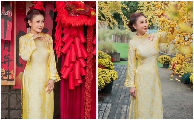 Diễn viên Hà Minh Ngọc nổi bật với áo dài du xuân Bính Ngọ 2026