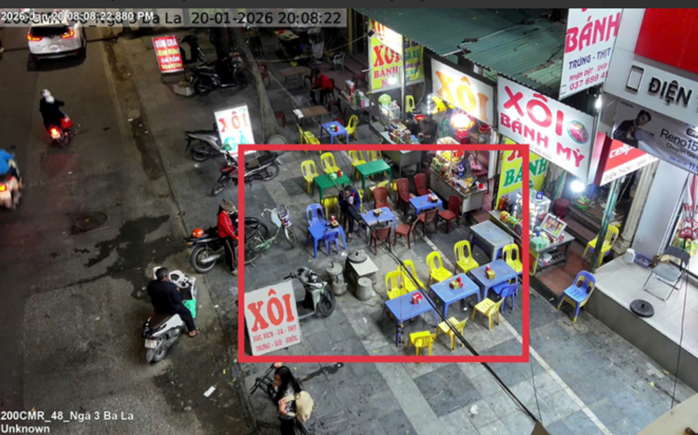 Hình ảnh vi phạm trật tự đô thị, vệ sinh môi trường được camera AI ghi lại (ảnh CAHN)