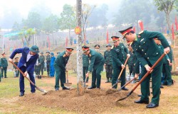 Điểm cầu Trung đoàn 692 - Bộ Tư lệnh Thủ đô: Trồng hơn 1.700 cây tại lễ phát động