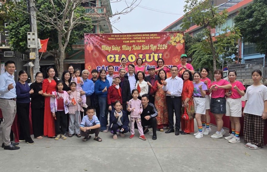 Rộn ràng trò chơi dân gian mừng Đảng - mừng Xuân Bính Ngọ 2026 tại phường Đông Ngạc