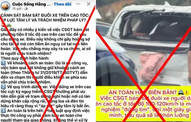 Cảnh báo tin giả về việc dừng xe để kiểm soát trên cao tốc
