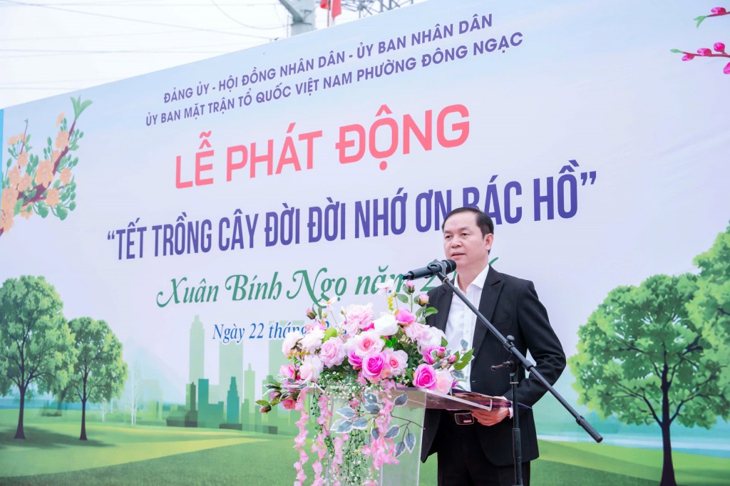 Đồng chí Nguyễn Văn Hách: Phó Bí thư Đảng ủy, Chủ tịch UBND phường phát động “Tết trồng cây đời đời nhớ ơn Bác Hồ” – xuân Bính Ngọ năm 2026