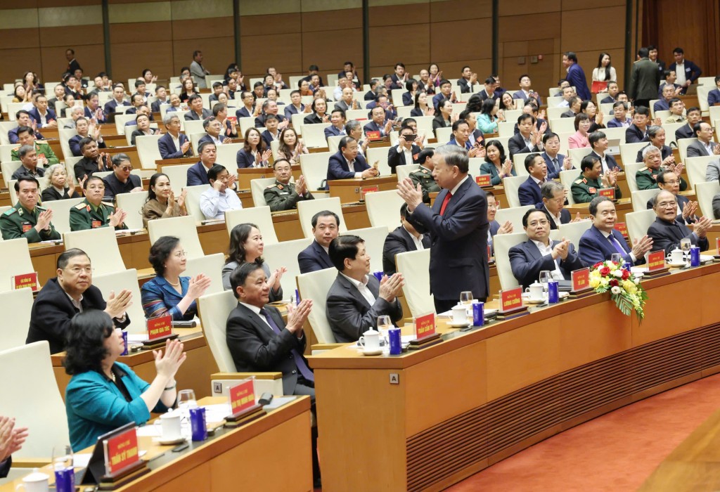 Tổng Bí thư Tô Lâm và các đại biểu dự Hội nghị - Ảnh: VGP/Nhật Bắc