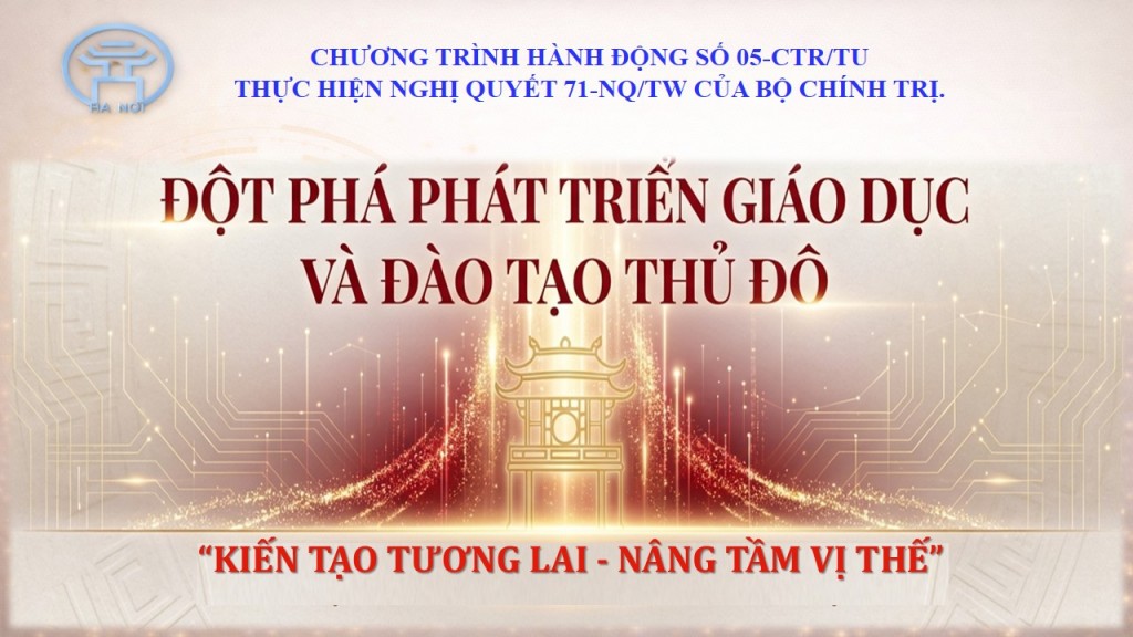 Chương trình hành động số 05-CTR/TU về đột phá phát triển giáo dục và đào tạo Thủ đô Chương trình hành động số 05-CTR/TU về đột phá phát triển giáo dục và đào tạo Thủ đô