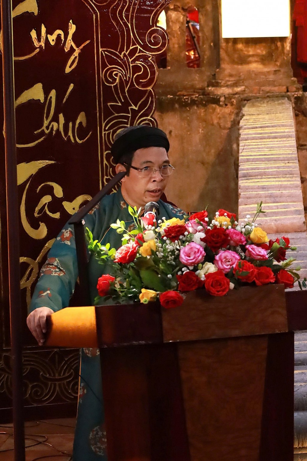 Giám đốc Trung tâm Bảo tồn Di sản Thăng Long - Hà Nội Nguyễn Thanh Quang phát biểu Giám đốc Trung tâm Bảo tồn Di sản Thăng Long - Hà Nội Nguyễn Thanh Quang phát biểu