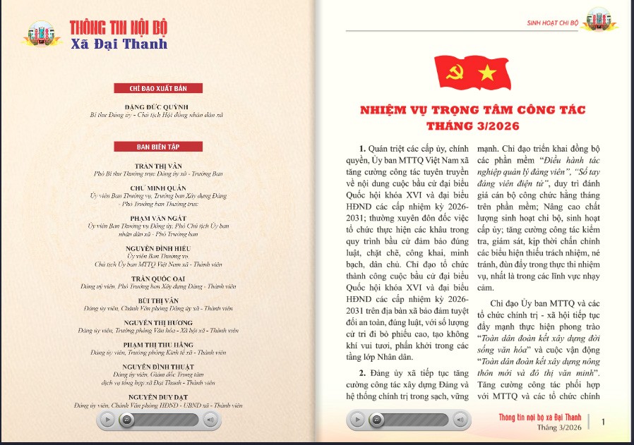 Xã Đại Thanh đột phá chuyển đổi số trong công tác Đảng