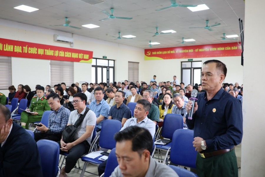 Ông Vũ Mạnh Lịch phát biểu tại hội nghị