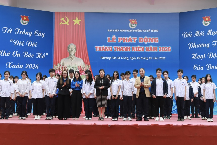 Thanh niên ưu tú phường Hai Bà Trưng được kết nạp Đoàn 