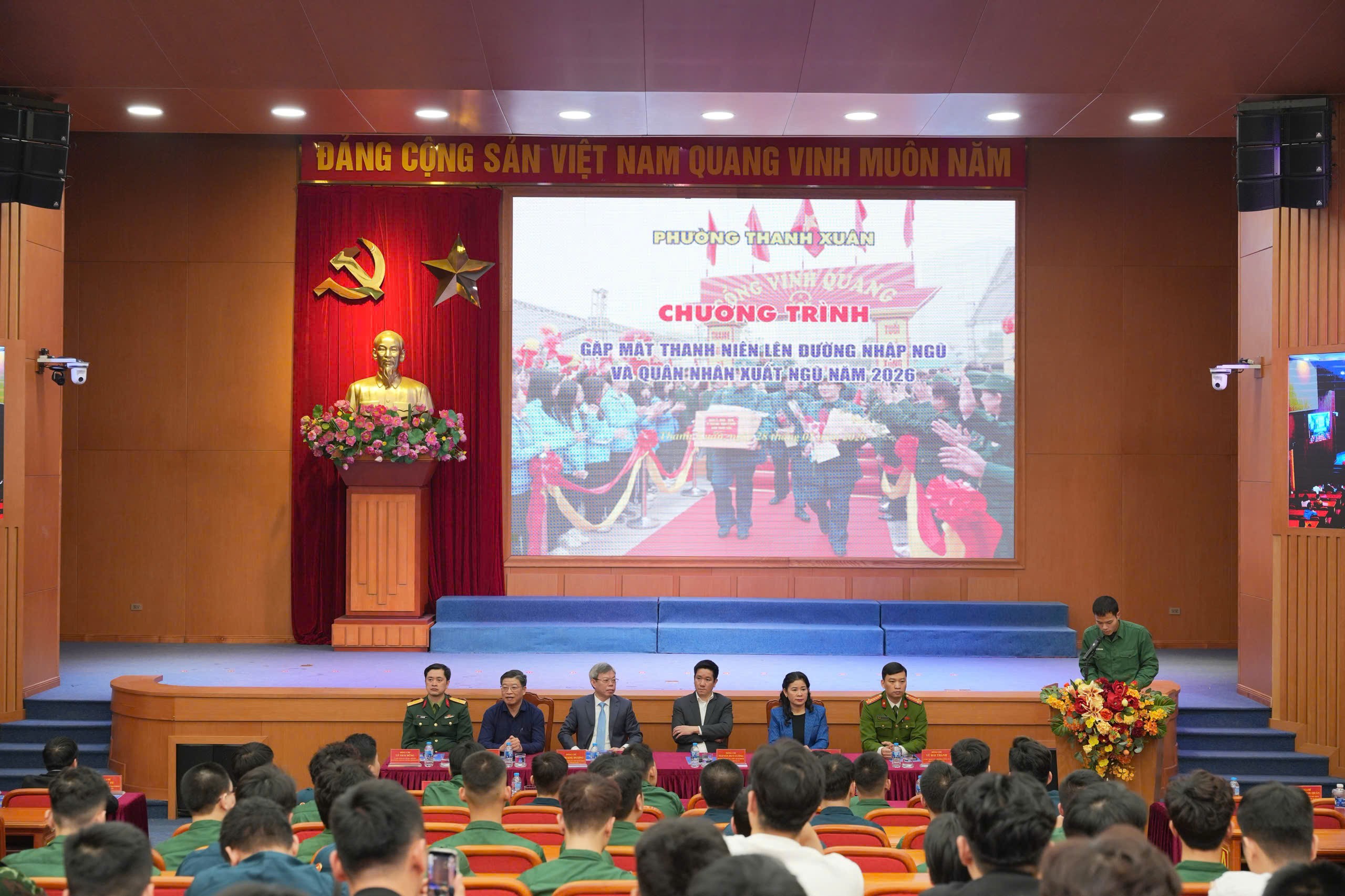 32 thanh niên phường Thanh Xuân sẵn sàng lên đường nhập ngũ năm 2026