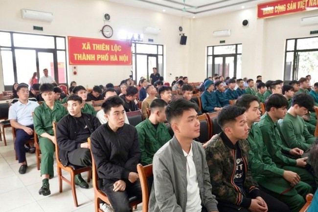 48 thanh niên xã Thiên Lộc sẵn sàng lên đường nhập ngũ